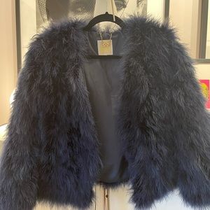 PELLOBELLO Navy Feather Jacket